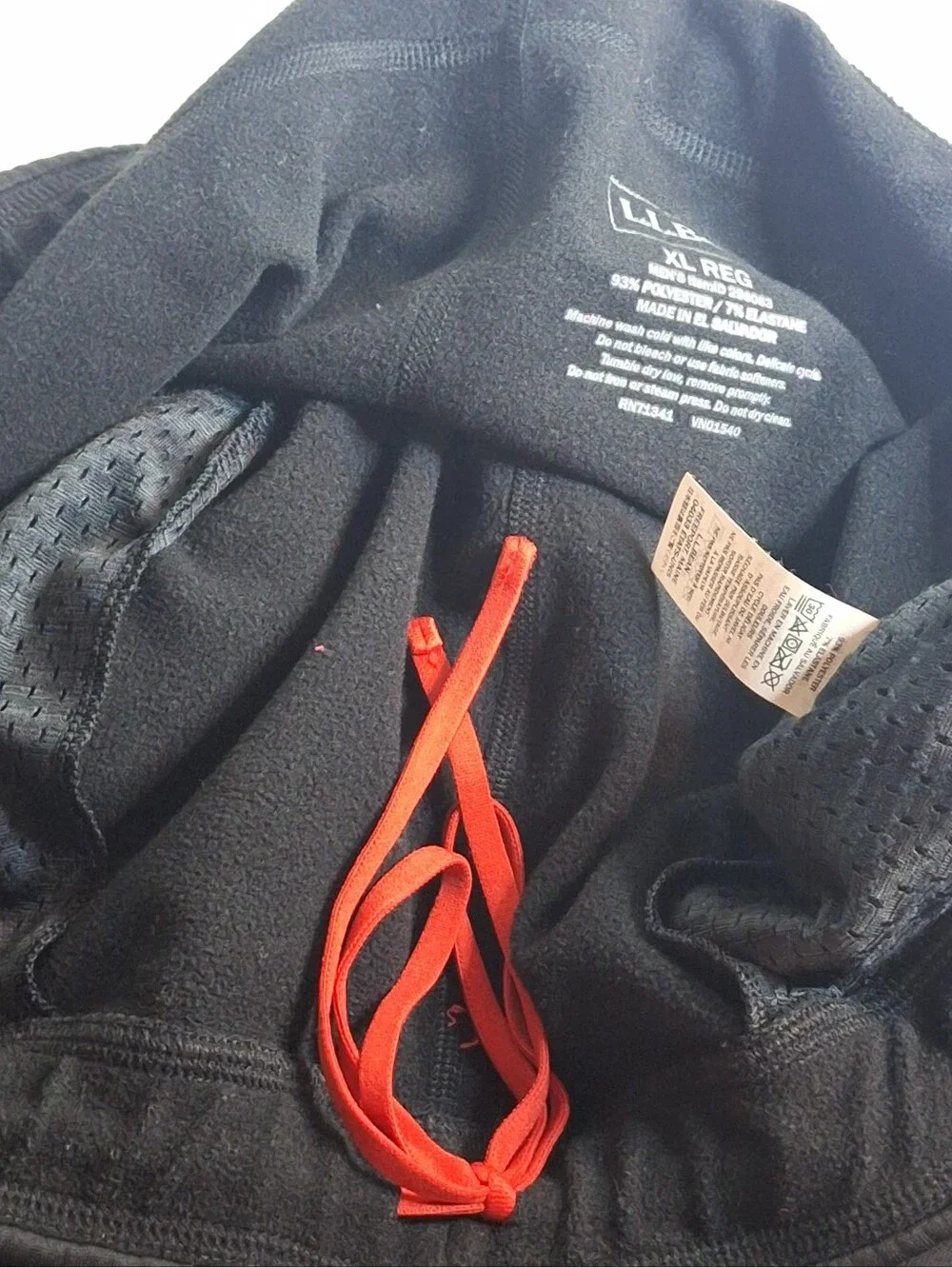 L.L. Bean Athletic Sweats Mens XL Black Stretch Pockets Internal Drawstring